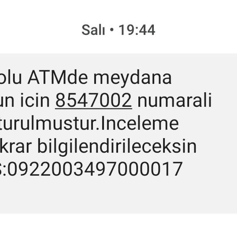 ATM'de Kalan Paramın İadesi İçin Acil Yardım Talebi