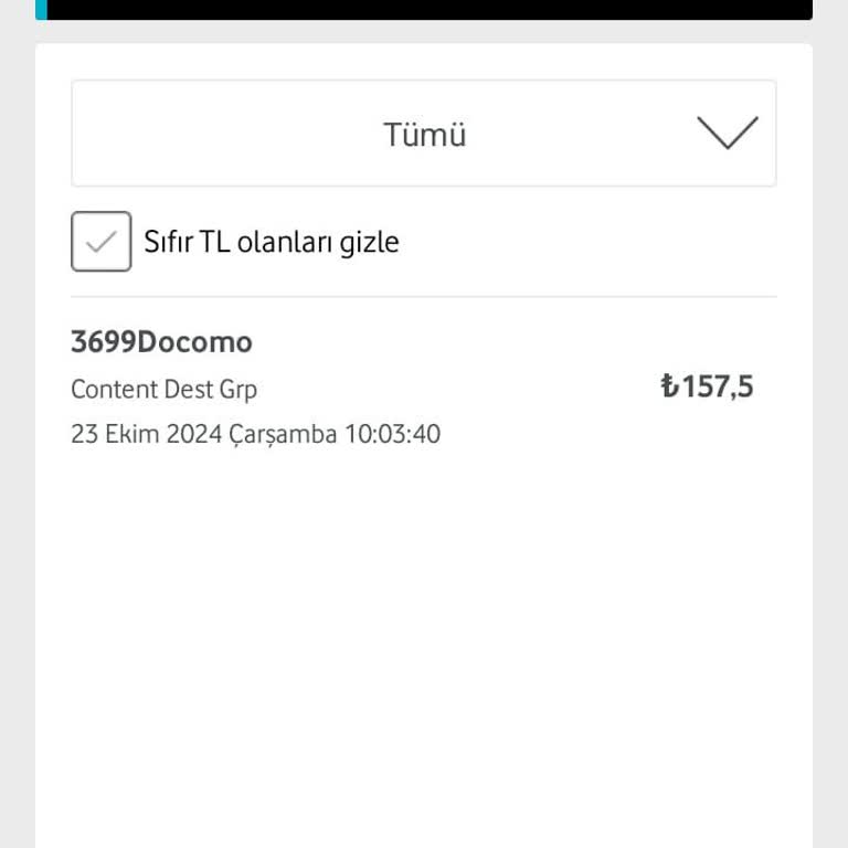 Rızam Dışında Yansıtılan 3699 Docomo Ücretleri