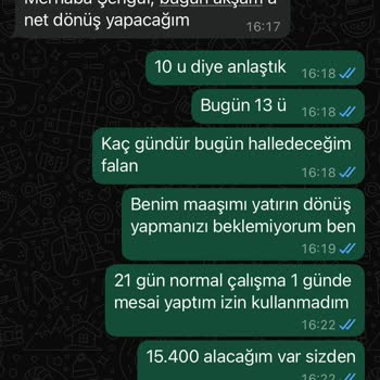 Hak Edilen Ücretin Ödenmemesi Ve İletişim Sorunları