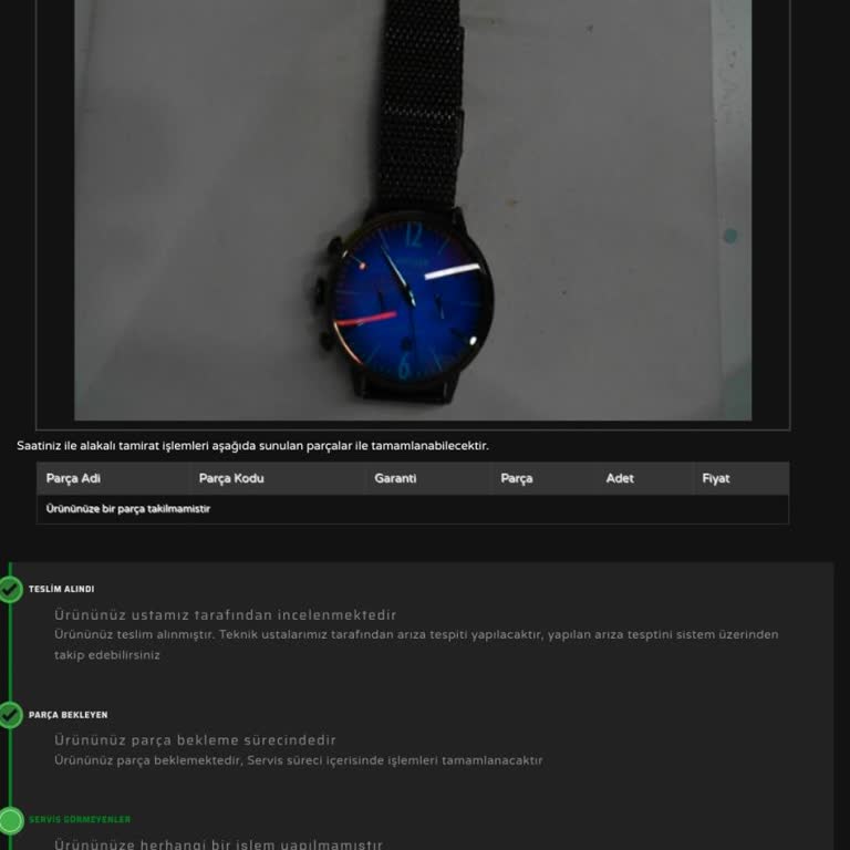 Bozuk Klipsli Saat Ve İlgisiz Teknik Servis Sorunu