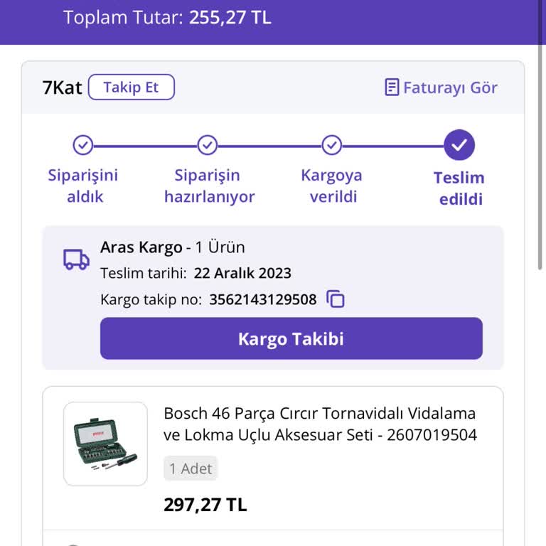 Bosch Tornavida Seti Kısa Sürede Bozuldu
