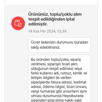 Yanlış İptal Edilen Buzdolabı Siparişi