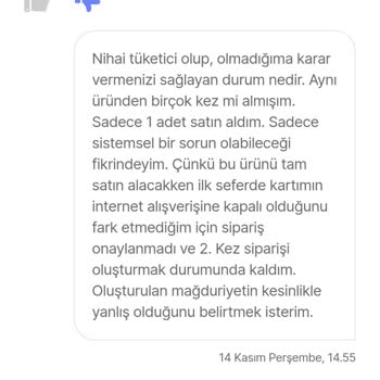 Yanlış İptal Edilen Buzdolabı Siparişi