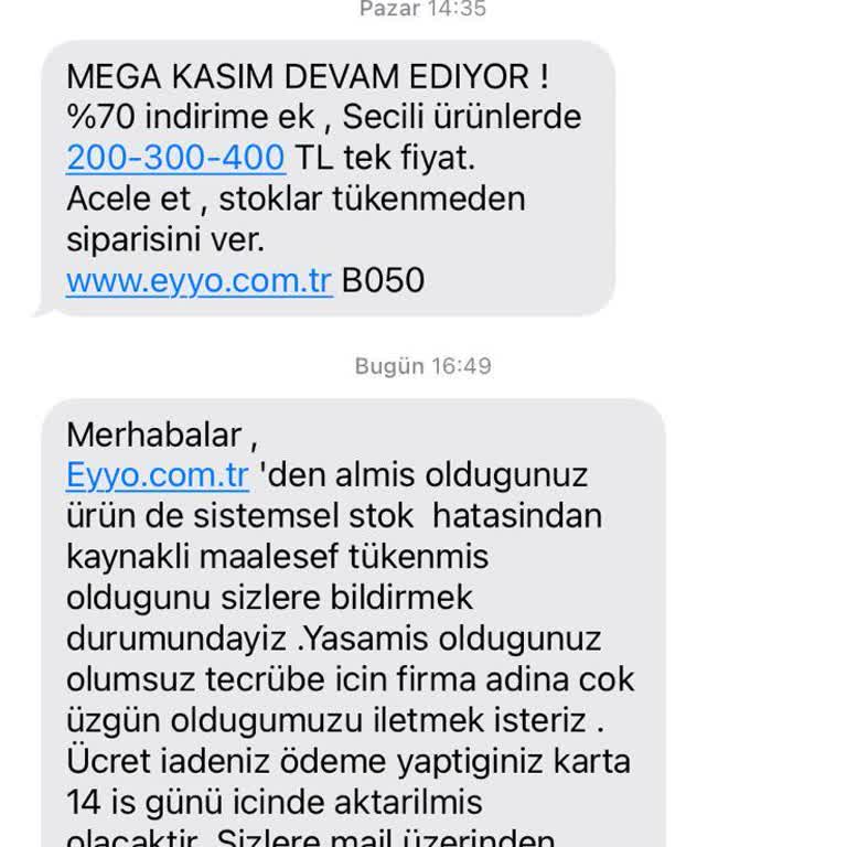 Stok Sorunu Ve Geciken İade: Eyyo'dan Mağduriyet