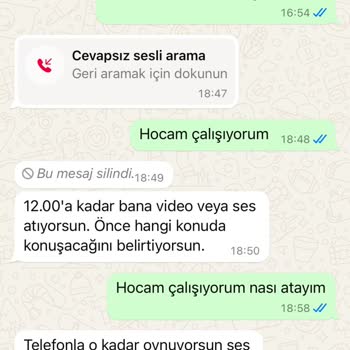 Öğretmenin WhatsApp Üzerinden Sınav Yapma Israrı
