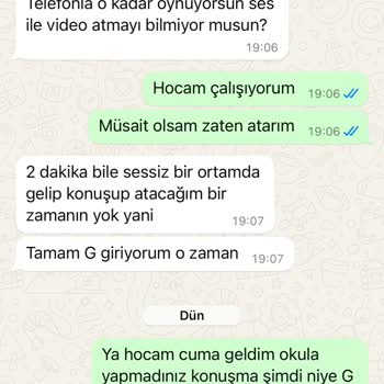 Öğretmenin WhatsApp Üzerinden Sınav Yapma Israrı