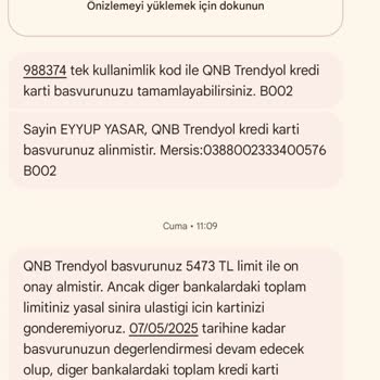 Trendyol Kredi Kartı Başvurusunda Geri Dönüş Sorunu