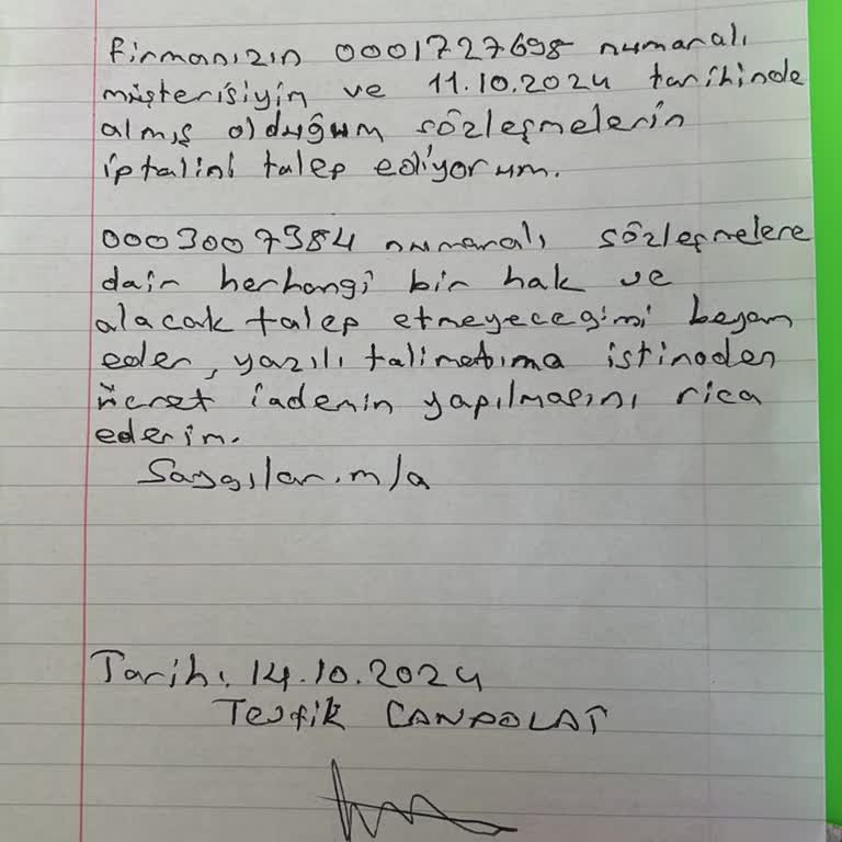 Vaillant Müşteri Hizmetleri Ve İade Sorunu