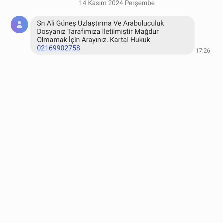 Yanıltıcı Hukuk Bürosu Mesajı Hakkında Şikayet