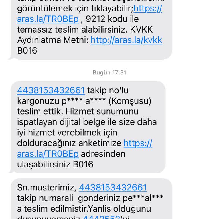 Teslim Edilmeyen Kargo İçin Yanlış Teslim Bildirimi