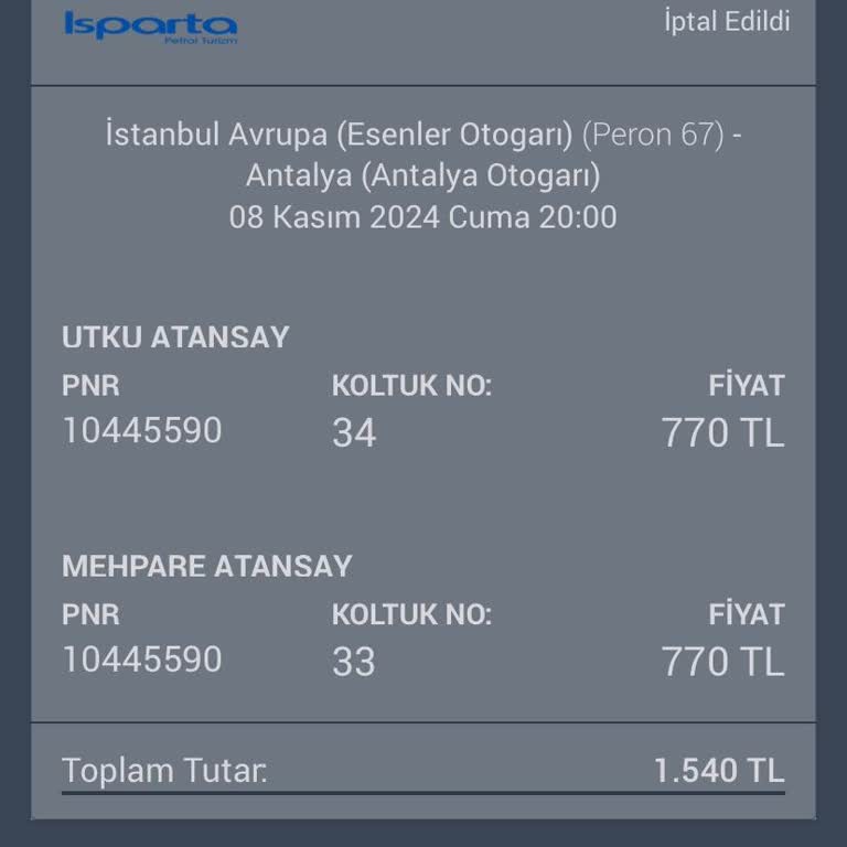 İptal Edilen Biletin Ücreti Neden Hâlâ İade Edilmedi?