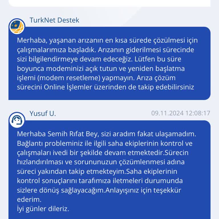 TurkNet İnternet Hizmetinde Sürekli Kesinti Ve Müşteri Hizmetleri İlgisizliği