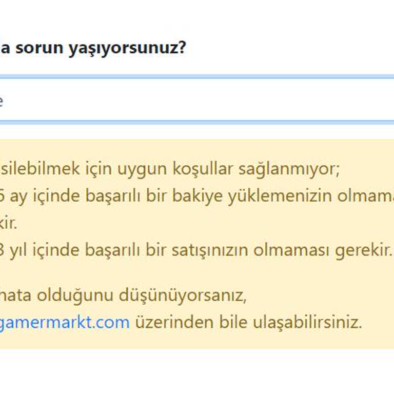 Kişisel Bilgilerimin Silinmesi İçin Gamermarkt'a Çağrı