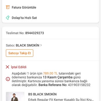 İptal Edilen Siparişler Ve Değiştirilen Fiyatlar