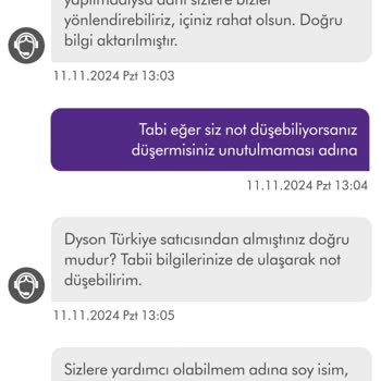 Dyson Ayaklı Ünite Hediyesi Sorunu