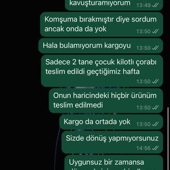 Kayıp Kargo Ve Ulaşılamayan Müşteri Hizmetleri