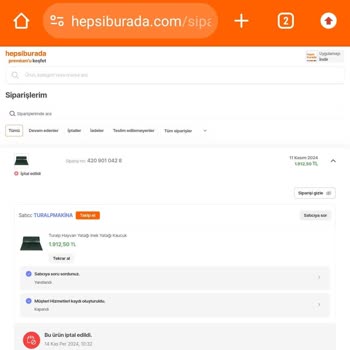 Hepsiburada'nın Satıcıyla İletişim Sorunu Ve İptal Edilen Sipariş