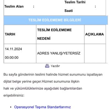 Adres Sorunu Ve Teslimat İhmali
