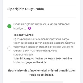 Boy Aynası Siparişim Nerede?