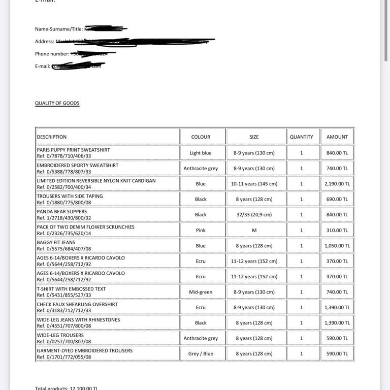 Zara Marked My Kids' Clothing Order as Delivered but Sent Only One Item