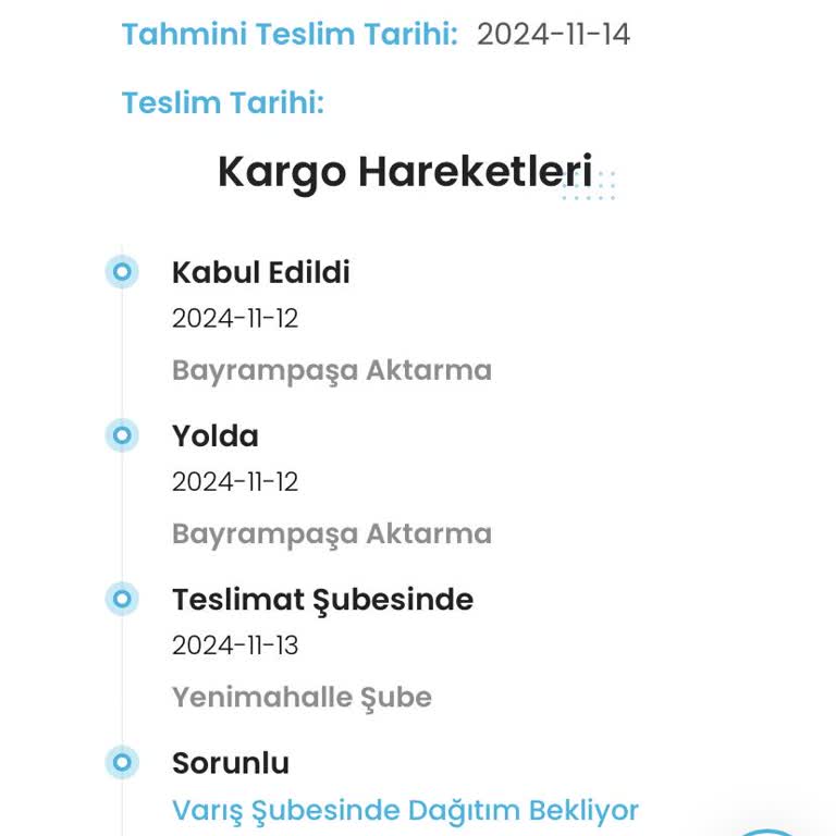 Kargo Teslimatında Yaşanan Gecikme Ve İletişim Sorunları