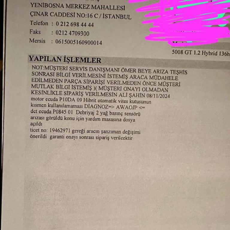 Peugeot 5008 GT Hibrit: Arıza Ve Müşteri Hizmetleri Hayal Kırıklığı