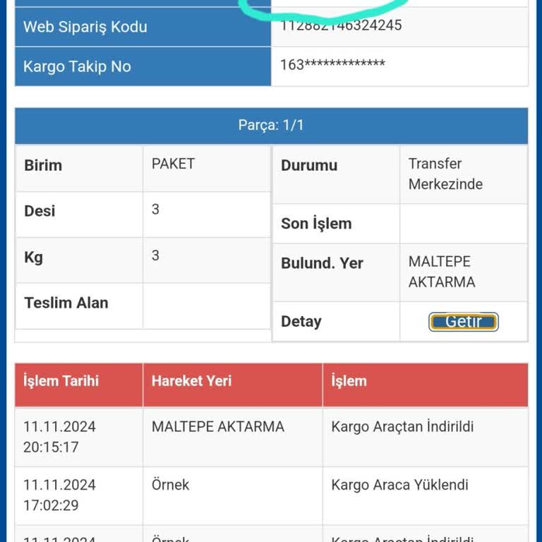 Kayıp Kargo: N11 Siparişim Maltepe Aktarmada Bekletiliyor