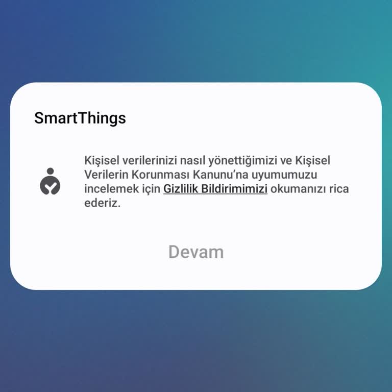 SmartThings Gizlilik Bildirimi Engeli