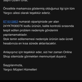 Sürekli İptal Edilen Siparişler Ve Stok Sorunu