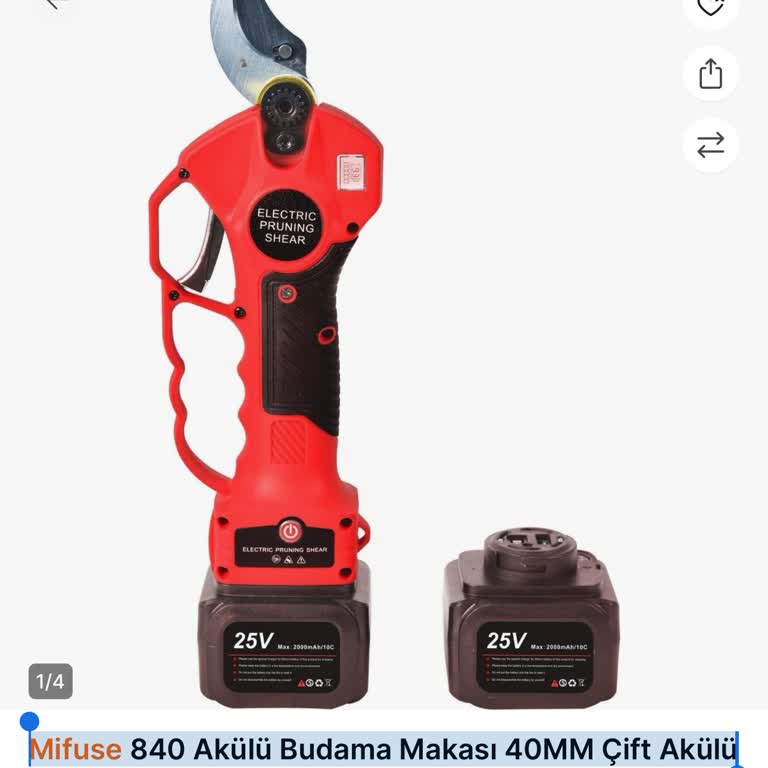 Zimaş Ziraat Makineleri Mifuse 840 Akülü Budama Makası 40MM Çift Akülü Şikayeti