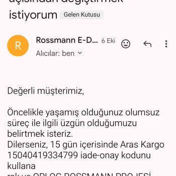 Rossmann Ücret İadesini 45 Gündür Yapmıyor