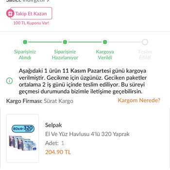 Trendyol'dan Aldığım Ürün Elime Ulaşmadı