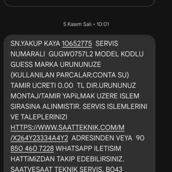 Evlilik Yıl Dönümünde Hayal Kırıklığı: Su Geçiren Saat Ve Uzayan Servis Süreci