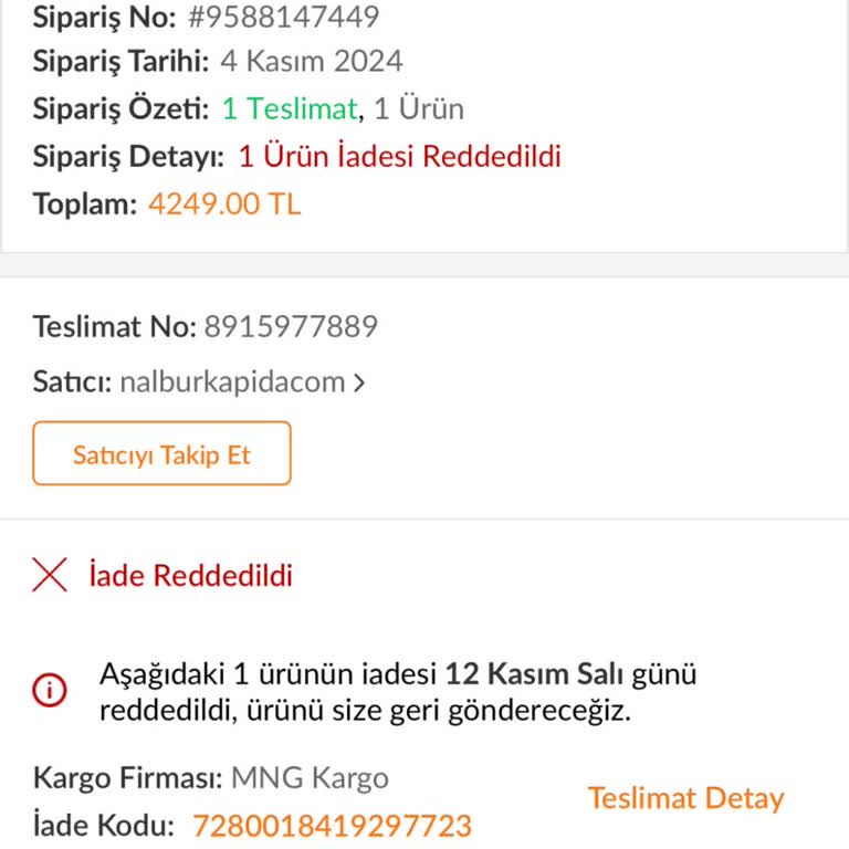 Trendyol Ve Satıcıdan Hayal Kırıklığı
