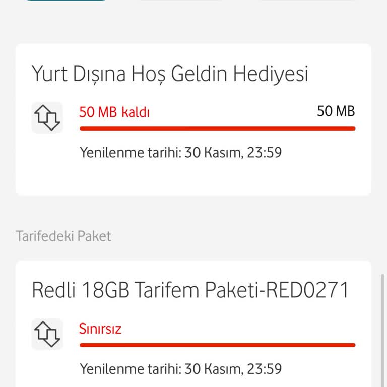 Vodafone Sınırsız İnternet Sorunu Ve Yurt Dışı Paketi Şikayeti