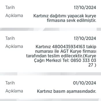 AGT Kuryede Kaybolan Kart Ve İletişim Sorunları