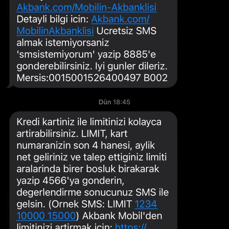 Kredi Kartı Limit Artışı Talebi Ve Memnuniyetsizlik