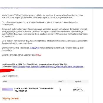 Geçersiz Lisans Ve İade Sorunu