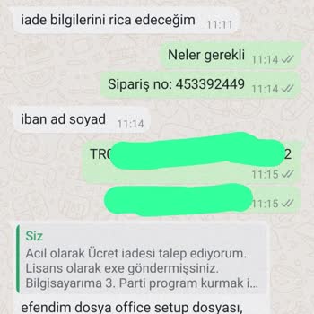 Geçersiz Lisans Ve İade Sorunu