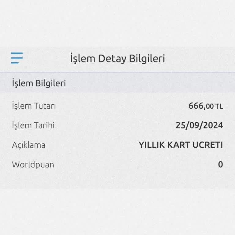 Worldcard Yıllık Kart Ücreti Haksız Kesinti