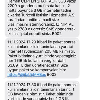Hızla Tükenen İnternet Paketleri Ve Yetersiz Destek