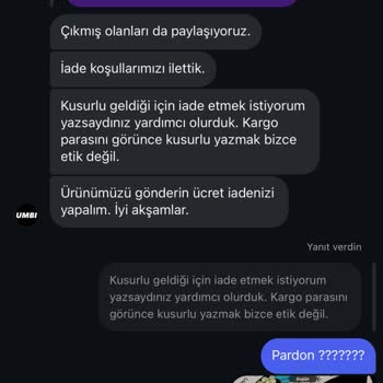 Kusurlu Ürün Ve Kötü Müşteri Hizmeti