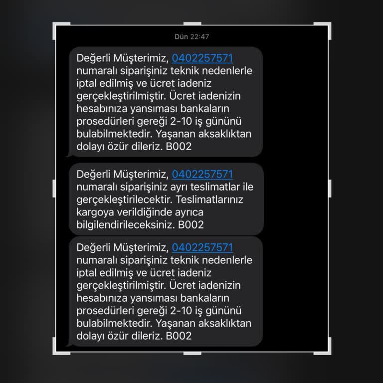 Sipariş İptali Ve Müşteri Hizmetleri Sorunu