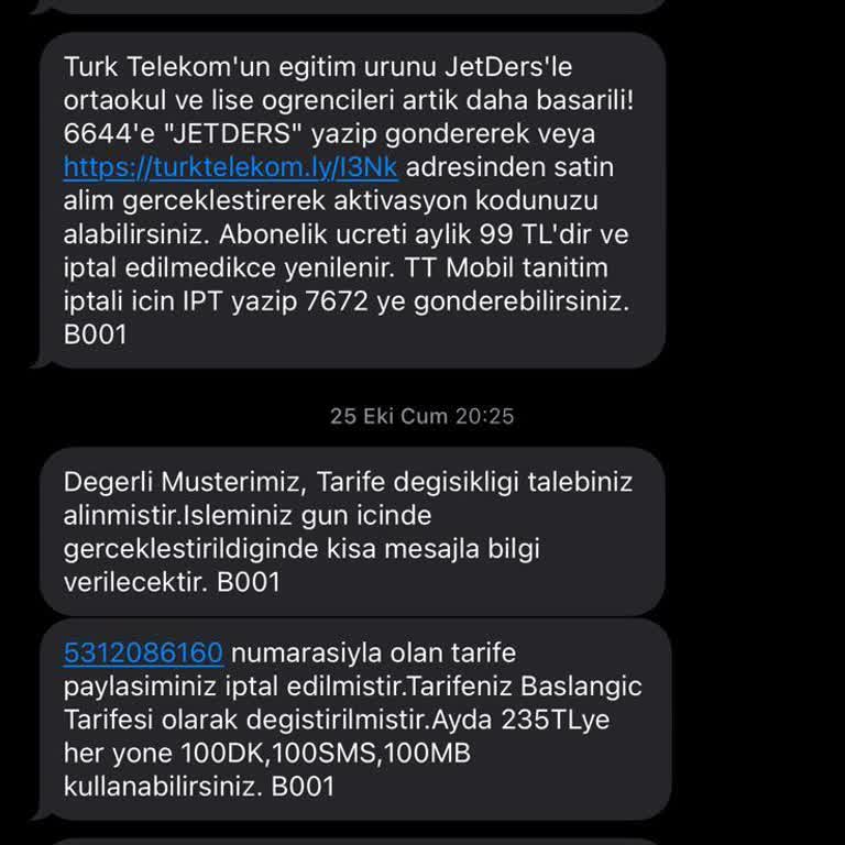 Haksız Tarife Değişiklikleri Ve Yanıltıcı Bilgilendirme