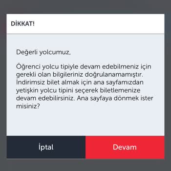 Türk Havayolları Öğrenci İndirimi Doğrulama Sorunu