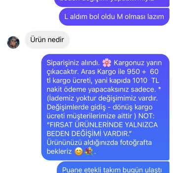 Kargo Ücretiyle Aldığım Ürünün Değişimi Yapılmadı