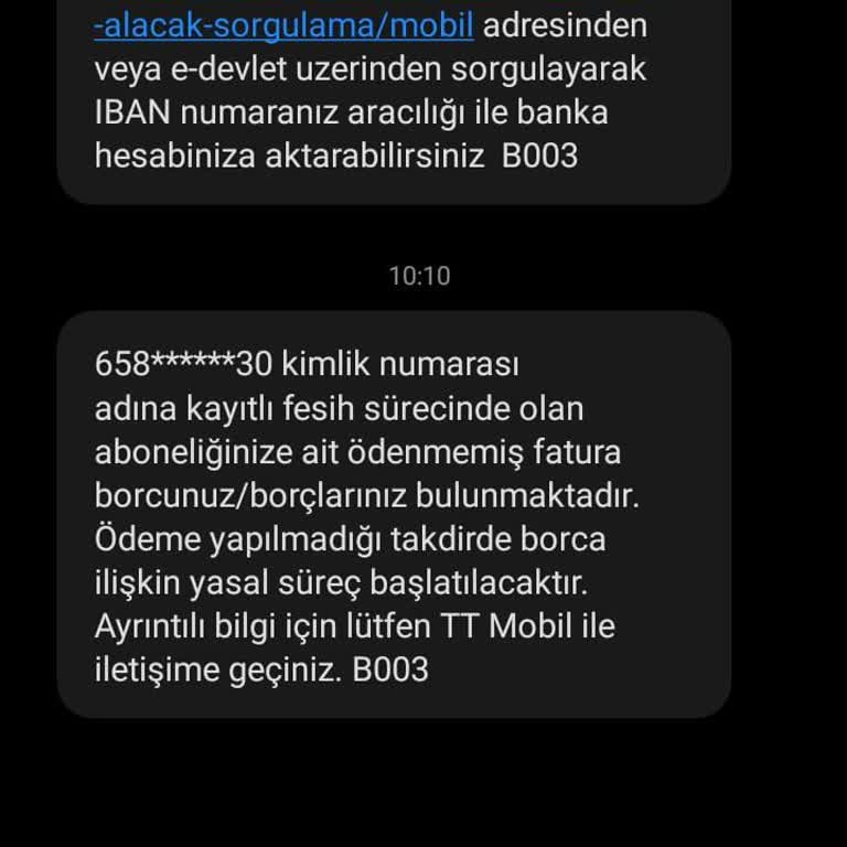 Yanlış Hat Borcu Mesajı Sorunu