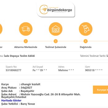 Teslimat Tarihi Değişikliği Hizmeti Sorunu Ve Yanlış İade