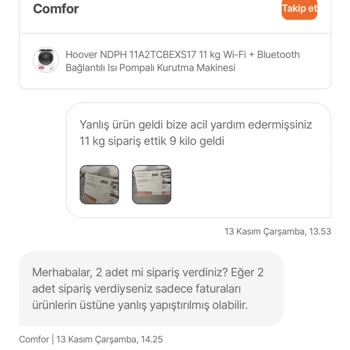 Yanlış Ürün Gönderimi Ve Fiyat Farkı Mağduriyeti