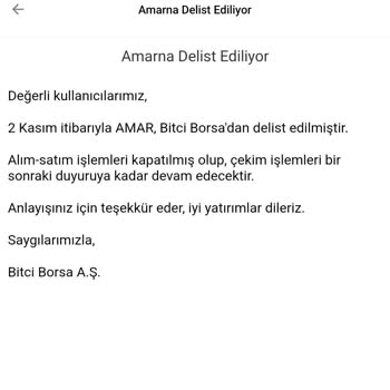 Bitci Borsa'da Delist Edilen Coin Ve Çekim Sorunları